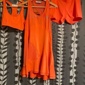Adidas Stella McCartney Orange Athletic Set